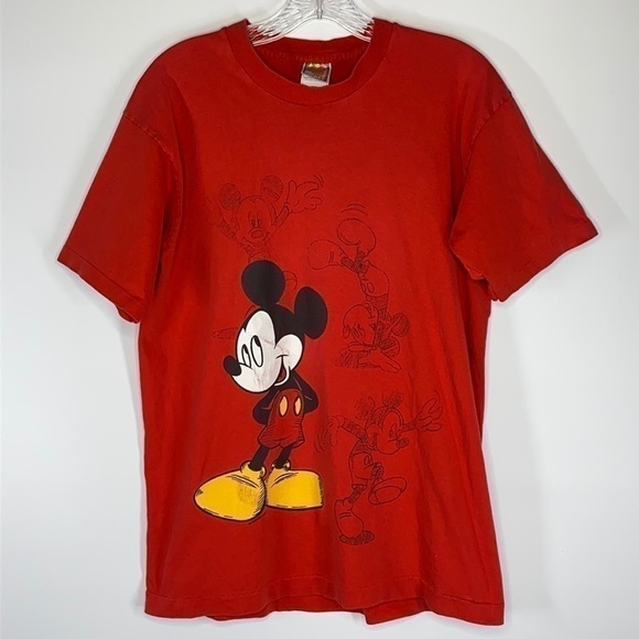 Mickey Mouse Vintage Sketched Graphic Tshirt Size Large Single Stitch - Picture 1 of 8